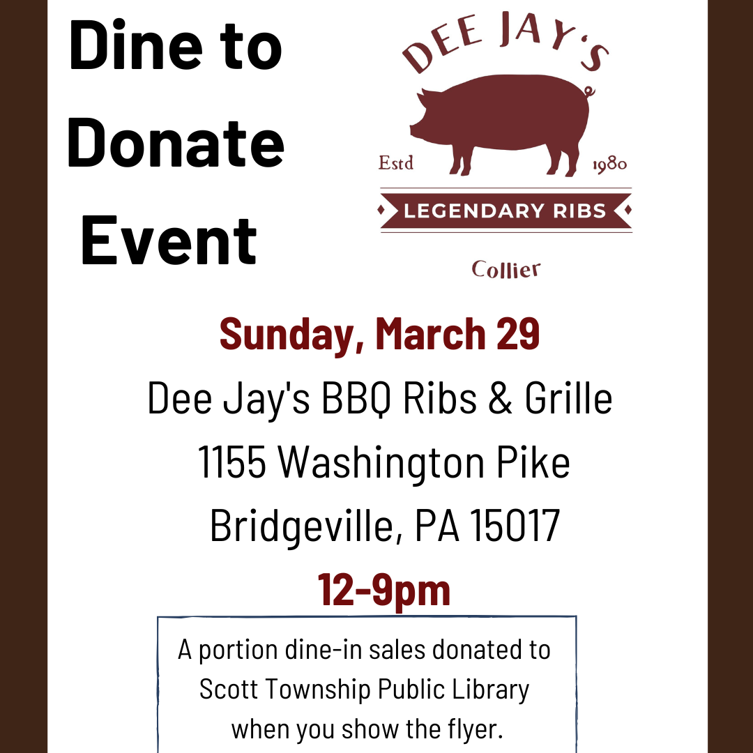 Dining Fundraiser at Dee Jay's BBQ Ribs & Grille