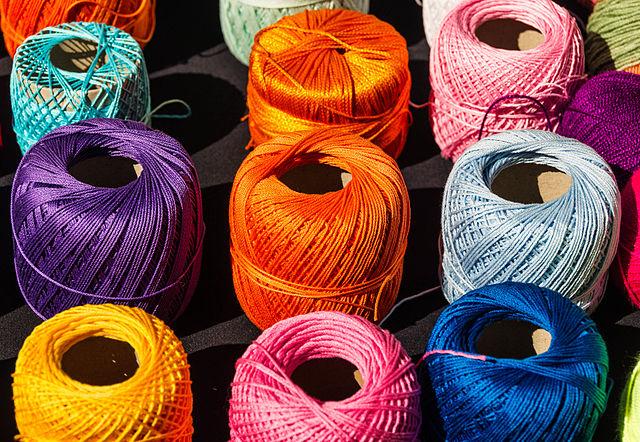 Colorful spools of thread